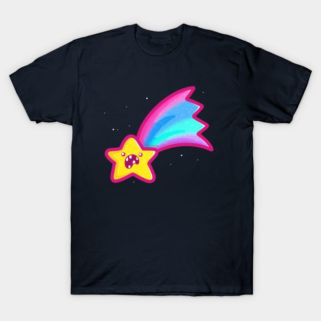 Super Cute Kawaii Ugly Shooting Star T-Shirt by perdita00